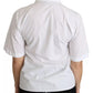 Dolce & Gabbana White Collared Short Sleeve Polo Shirt Top