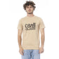 Cavalli Class Beige Cotton Men T-Shirt