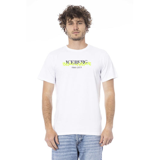 Iceberg White Cotton Men T-Shirt