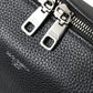 Dolce & Gabbana Black Pebbled Leather Edge Shoulder Strap Men Bag