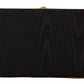 Dolce & Gabbana Black Silk Gold Frame Clutch Evening Party Purse Bag
