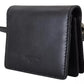 Dolce & Gabbana Black Leather Bifold Shoulder Sling Women Wallet