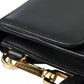 Dolce & Gabbana Black Calf Leather Large Logo Document Holder Clutch Men Bag