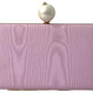 Dolce & Gabbana Pink Silk Gold Frame Clutch Evening Party Purse Bag