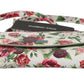 Dolce & Gabbana White Purse Clutch Floral Roses Leather Cross Body Bag