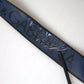 Dolce & Gabbana Black Blue Leather Silver Metal Buckle Belt