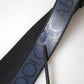 Dolce & Gabbana Black Blue Leather Silver Metal Buckle Belt