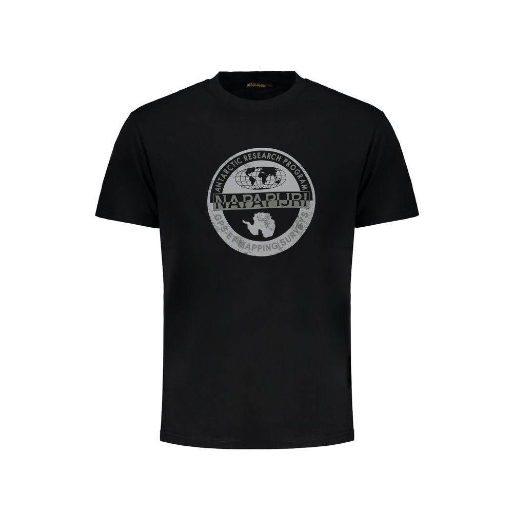 Napapijri Black Cotton T-Shirt