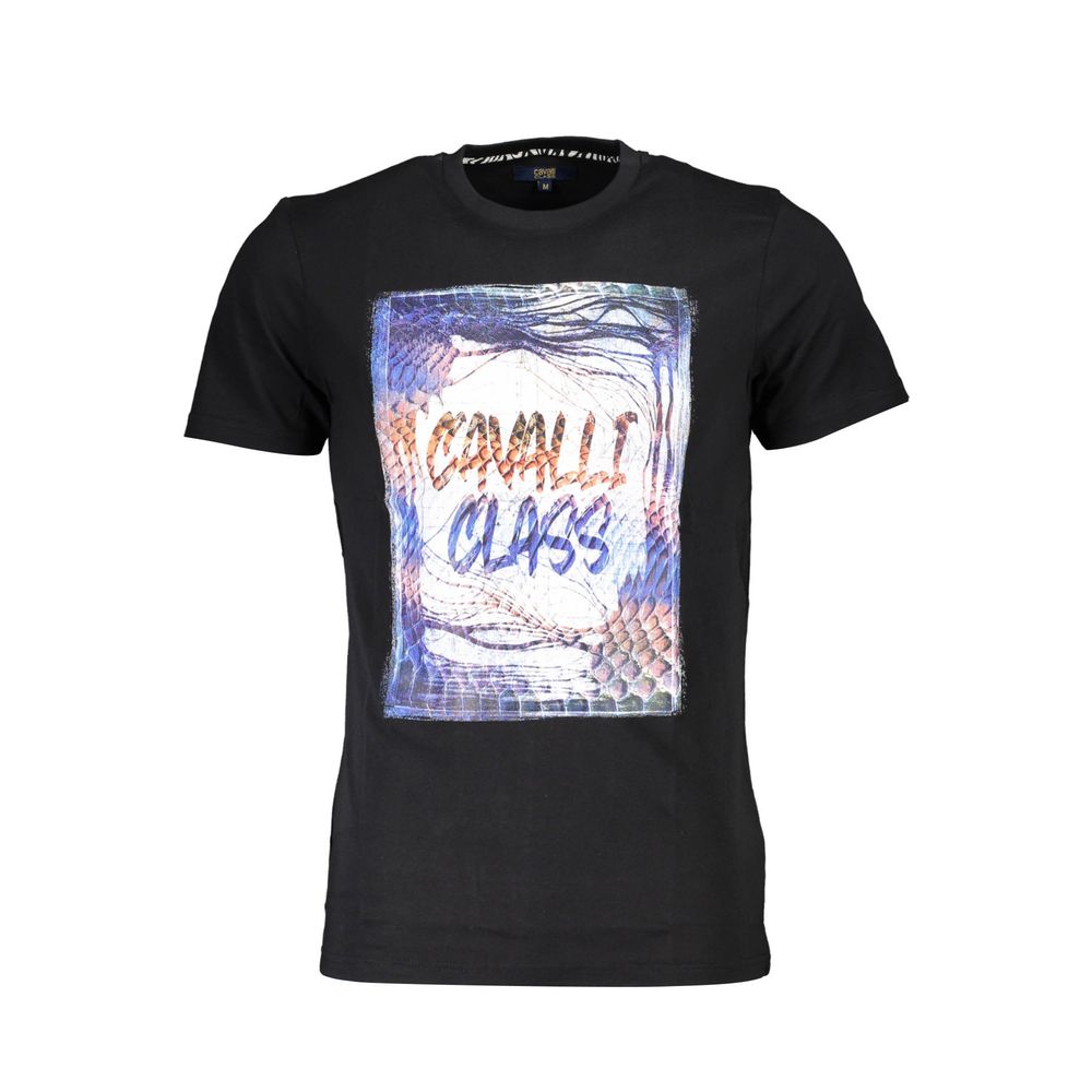 Cavalli Class Black Cotton T-Shirt