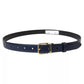 Dolce & Gabbana Blue Leather Gold Metal Buckle Men Belt