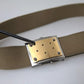 Dolce & Gabbana Brown Canvas Square Metal Buckle Men Belt