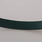 Dolce & Gabbana Green Gold Buckle Waist Leather Belt