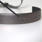 Dolce & Gabbana Silver Calf Leather Metal Logo Buckle Men Belt