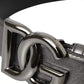 Dolce & Gabbana Silver Calf Leather Metal Logo Buckle Men Belt