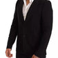 Dolce & Gabbana Black Wool Slim Fit Coat Jacket Blazer