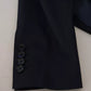 Dolce & Gabbana Blue Wool Single Breasted Coat Men Blazer