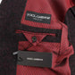 Dolce & Gabbana Bordeaux Alpaca Two Button Jacket Blazer