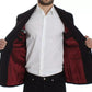 Dolce & Gabbana Bordeaux Alpaca Two Button Jacket Blazer