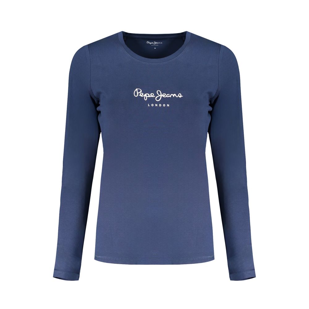 Pepe Jeans Blue Cotton Tops & T-Shirt