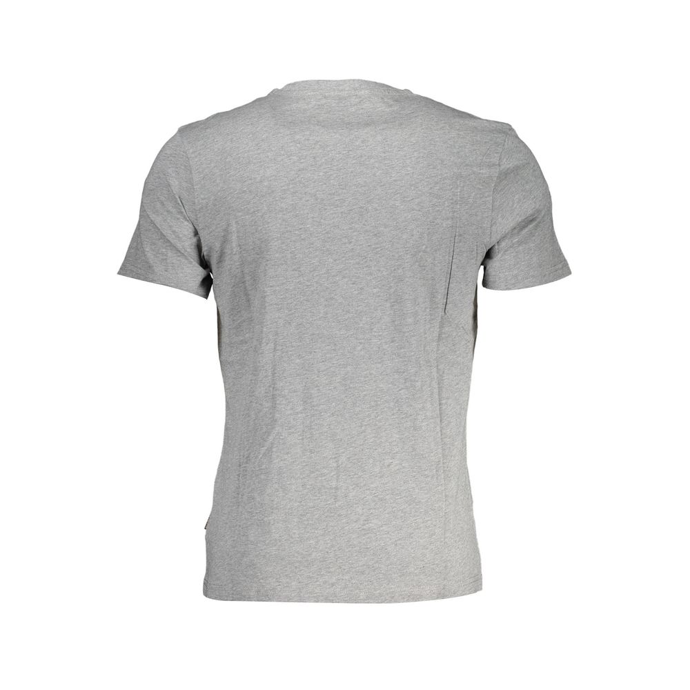 Napapijri Gray Cotton Men T-Shirt