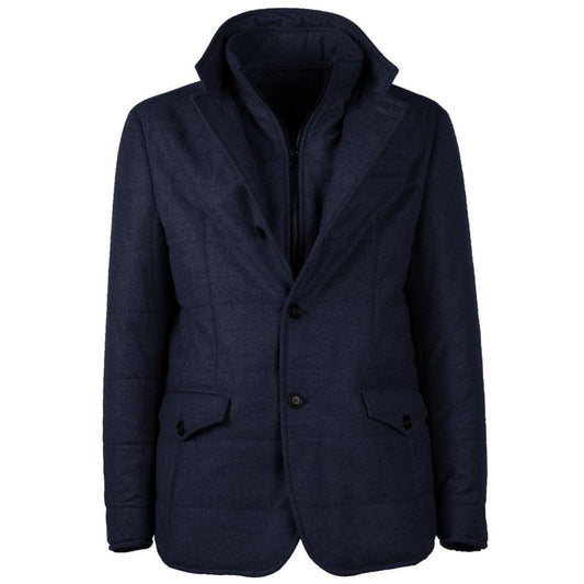 Made in Italy Blue Wool Jacket