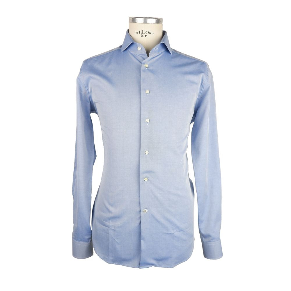 Made in Italy Elegant Light Blue Milano Shirt