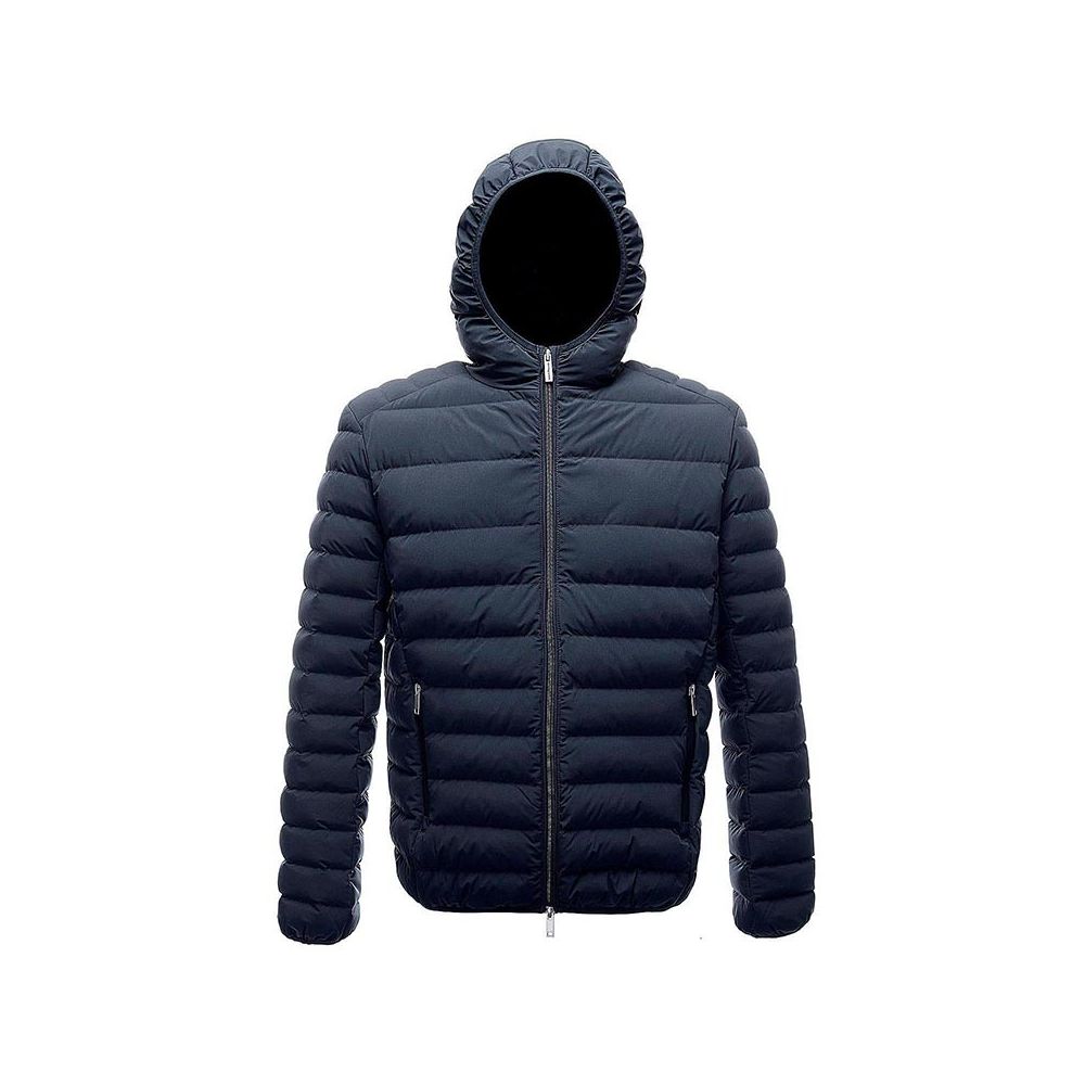 Centogrammi Blue Ultra Light Down Jacket with Cover Mask