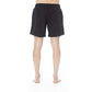 Trussardi Beachwear Black Polyester Men Swim Trunk