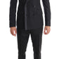 Dolce & Gabbana Elegant Gray Striped Wool Silk Men's 3-Piece Suit