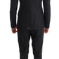 Dolce & Gabbana Elegant Gray Striped Wool Silk Men's 3-Piece Suit