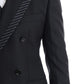 Dolce & Gabbana Elegant Gray Striped Wool Silk Men's 3-Piece Suit