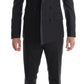 Dolce & Gabbana Elegant Gray Striped Wool Silk Men's 3-Piece Suit