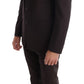 Dolce & Gabbana Elegant Brown Striped Three-Piece Wool Suit