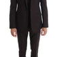 Dolce & Gabbana Elegant Brown Striped Three-Piece Wool Suit