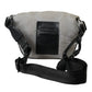 Dolce & Gabbana Silver Black Nylon Leather Logo Waist Fanny Pack Bag