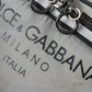 Dolce & Gabbana Silver Black Nylon Leather Logo Waist Fanny Pack Bag