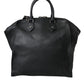 Dolce & Gabbana Black Washed Calfskin Biker Style Shopper Bag