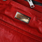 Dolce & Gabbana Red Nylon Calfskin Hand Shoulder Duffel Bag