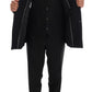 Dolce & Gabbana Elegant Black Wool Three-Piece Suit