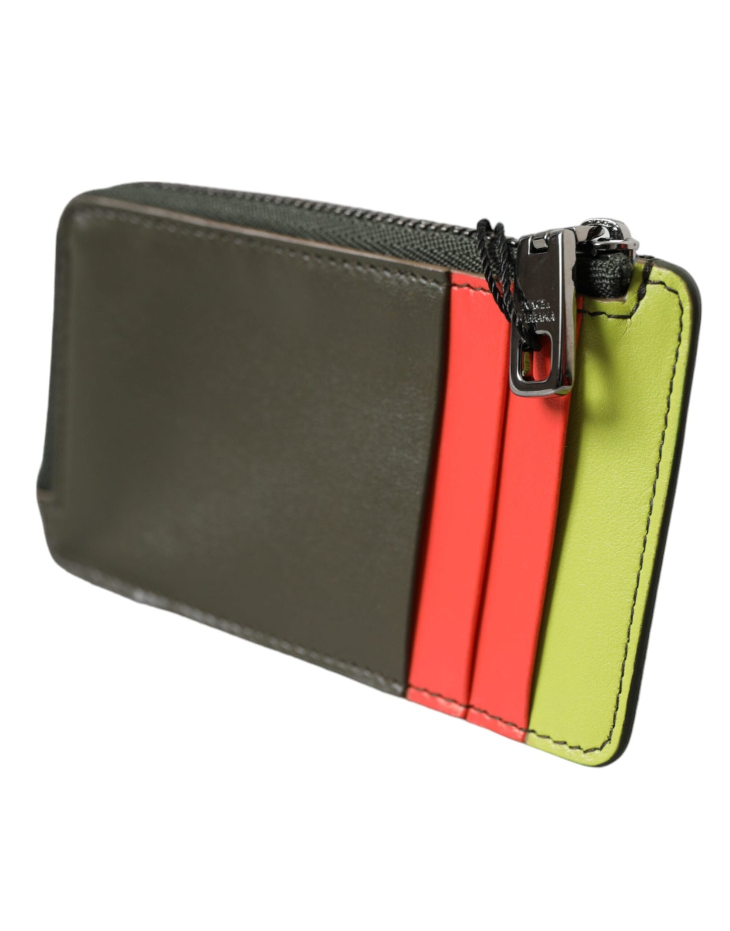 Dolce & Gabbana Multicolor Calfskin Leather Logo Card Holder Wallet