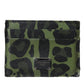 Dolce & Gabbana Green Black Leopard Logo Plaque Card Holder Wallet