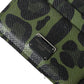 Dolce & Gabbana Green Black Leopard Logo Plaque Card Holder Wallet