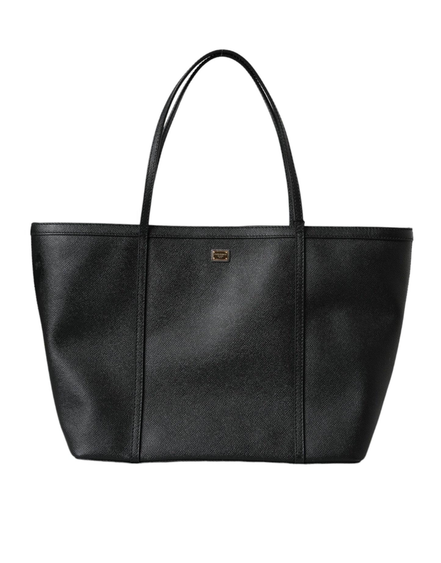 Dolce & Gabbana Black Leather Miss Escape Shopping Tote Women Bag