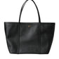 Dolce & Gabbana Black Leather Miss Escape Shopping Tote Women Bag