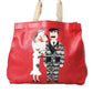 Dolce & Gabbana Red Leather #DGFamily Patch Shopping Tote Bag