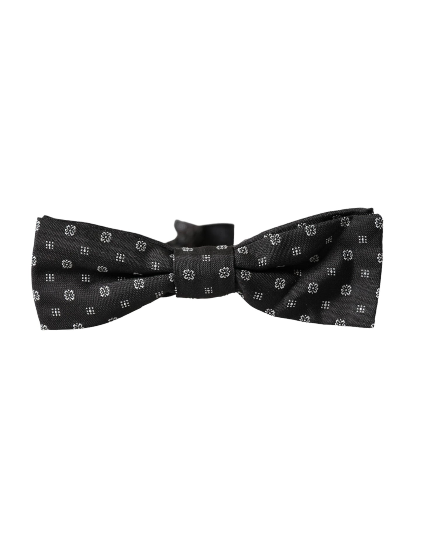 Dolce & Gabbana Black Silk Fantasy Adjustable Neck Men Papillon Bow Tie