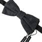 Dolce & Gabbana Dark Gray Silk Adjustable Neck Men Bow Tie