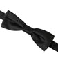 Dolce & Gabbana Black Silk Adjustable Neck Men Bow Tie