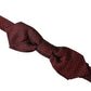 Dolce & Gabbana Red Silk Fantasy Adjustable Neck Men Bow Tie