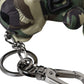 Dolce & Gabbana Multicolor Camouflage Animal Silhouette Keychain Keyring